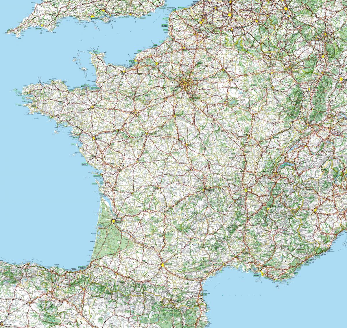 Mapa de conducción de Francia