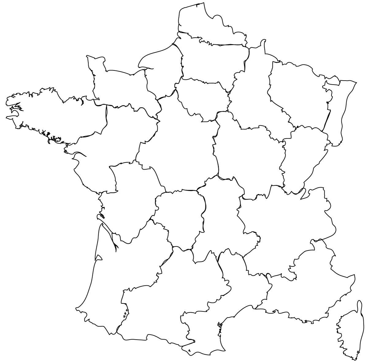 Mapa de Francia vacío